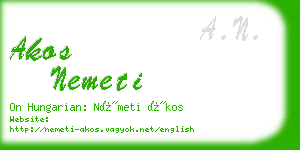 akos nemeti business card